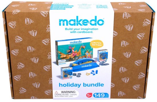 Coffret Makedo pour les fêtes - construction en karton - ensemble complet
