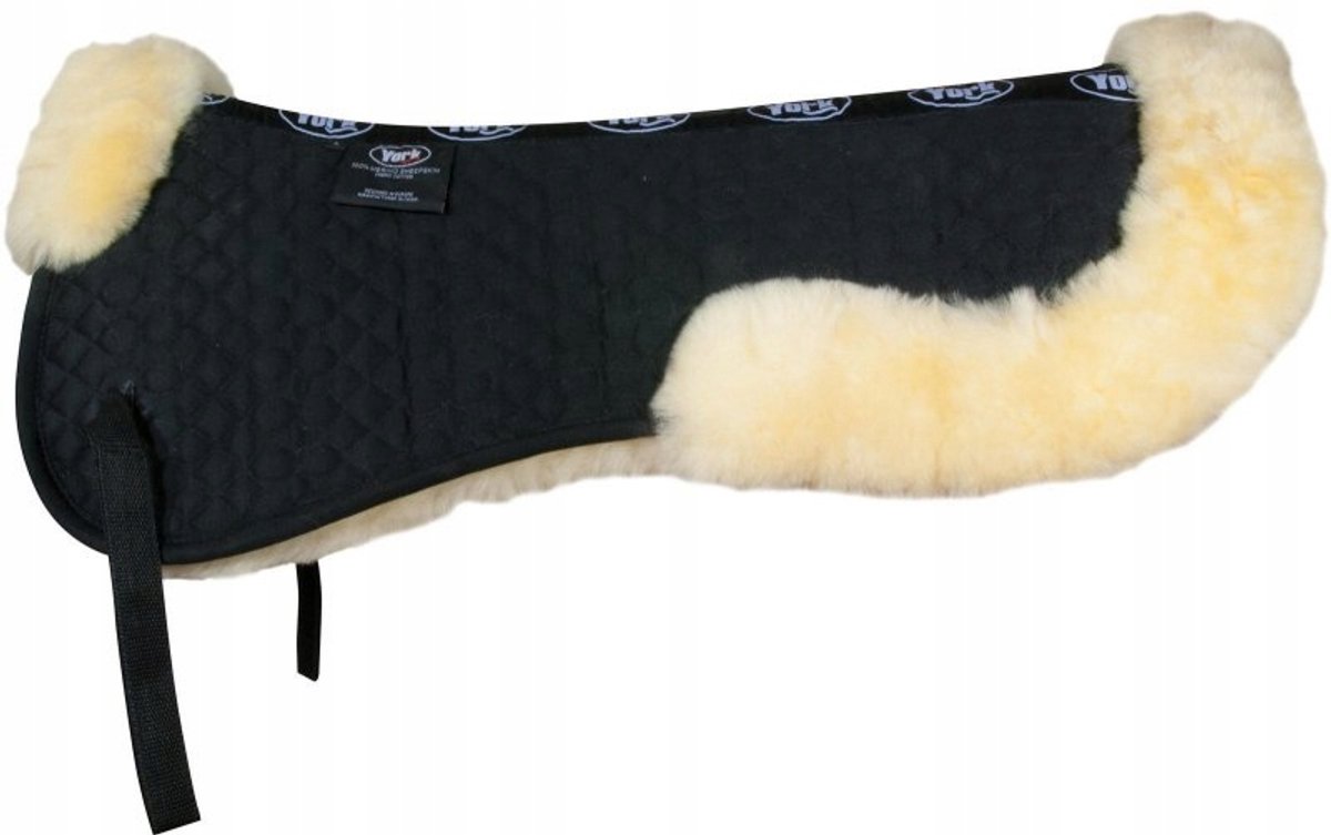Paardrijzadelonderlegger met schapenvacht - Maat L