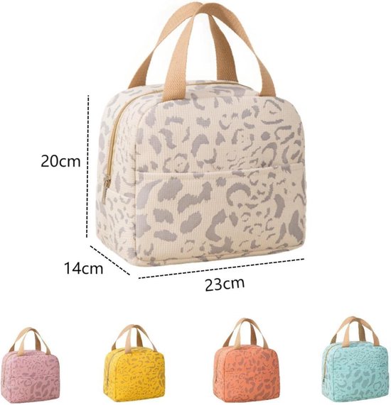 Geïsoleerde lunchbox - mooie koeltas voor dames - praktische koeltas voor kindermaaltijden - geïsoleerde lunchtas - voor school, kantoor, werk, strand, picknick - roze van Jento — afbeelding 3