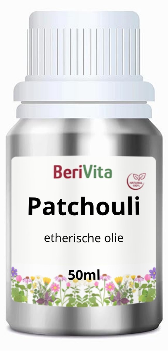 Patchouli Olie 50ml - Pure Etherische Olie van Patchouli Bladeren