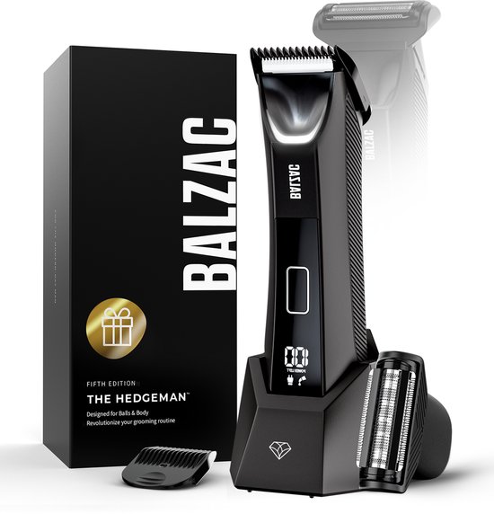 BALZAC® The Hedgeman® 5.0 - Bodygroomer Mannen - Waterdicht - Foil Shaver - Extra Veilig - Manscaped - Trimmer Schaamstreek - Body Trimmer Heren