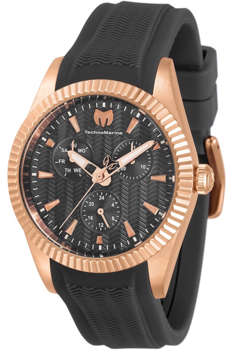 TechnoMarine Sea TM-719035 Dames Horloge - Waterdicht - Analoog - Quartz Uurwerk - Roestvrij Staal met grijze Wijzerplaat - 38mm