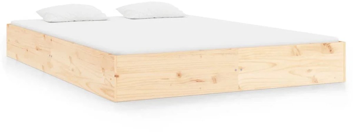 Vloerbed – Laag Bedframe – Minimalistisch Design – Stevig en Comfortabel – Geschikt voor Elke Slaapkamer - Naturel
