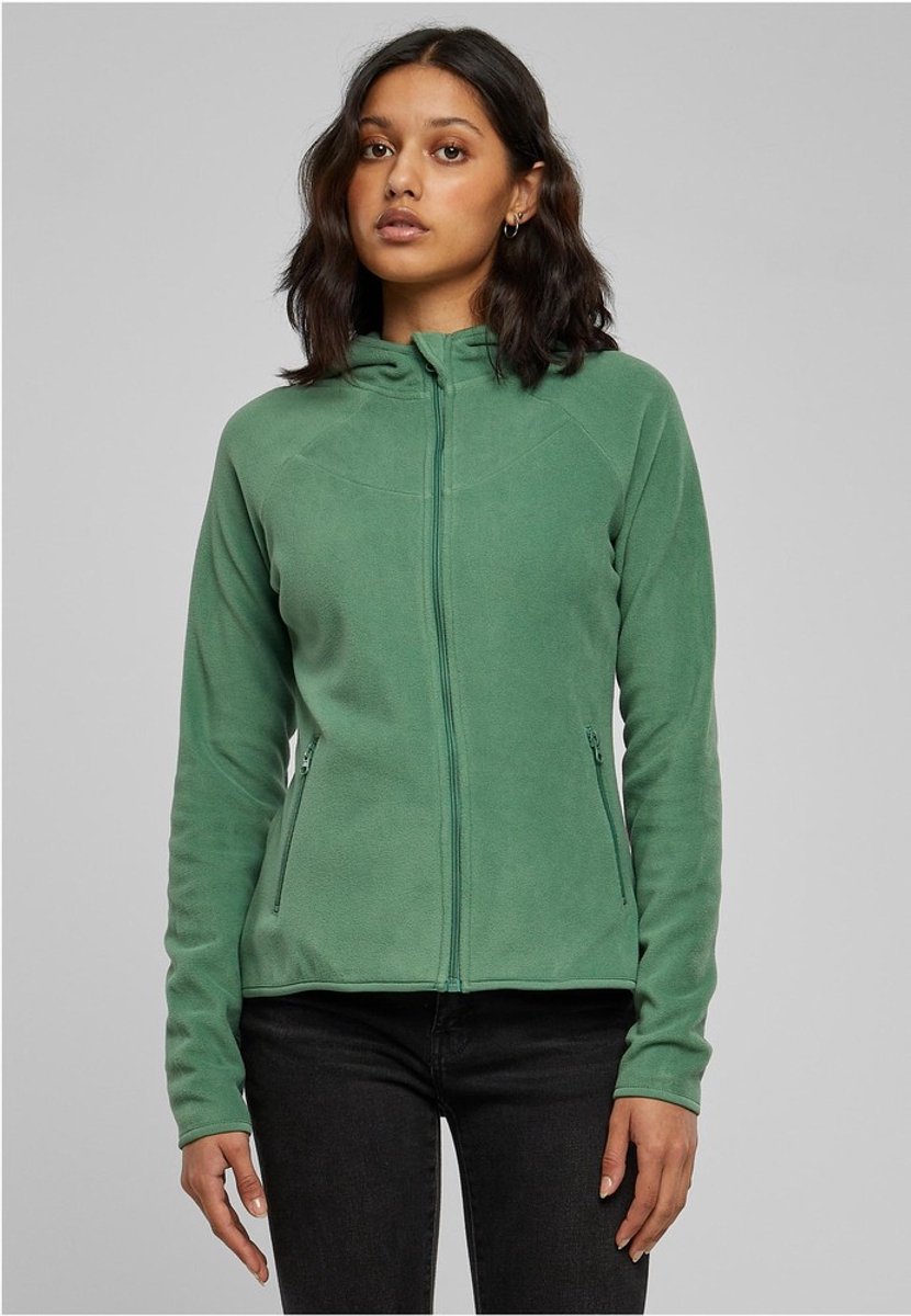 Urban Classics Polar Fleece Vest met capuchon L Groen