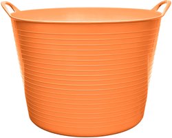Garronda 42L flexibele kunststof kuip – Voederbak – Emmer – Tubtrug – Wasmand – Oranje - GD-STIC-ElasticBasket