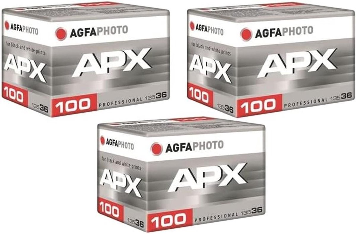 3-Pack Zwart-Wit Film 135-36 Professioneel Fijne Korrel Media