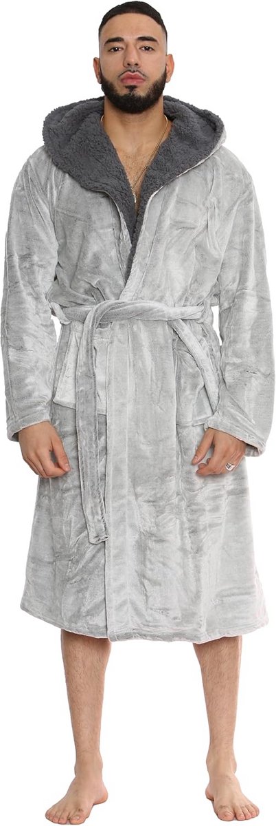 Luxe Fleece Badjas voor Heren - Warm & Comfortabel Morgenjas