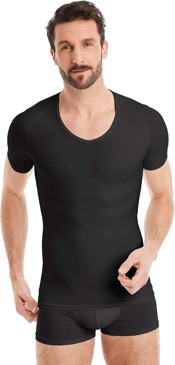 Compressie T-shirt Heren met Buikcontrole | Slimmer Figuur Shaper | Korte Mouw