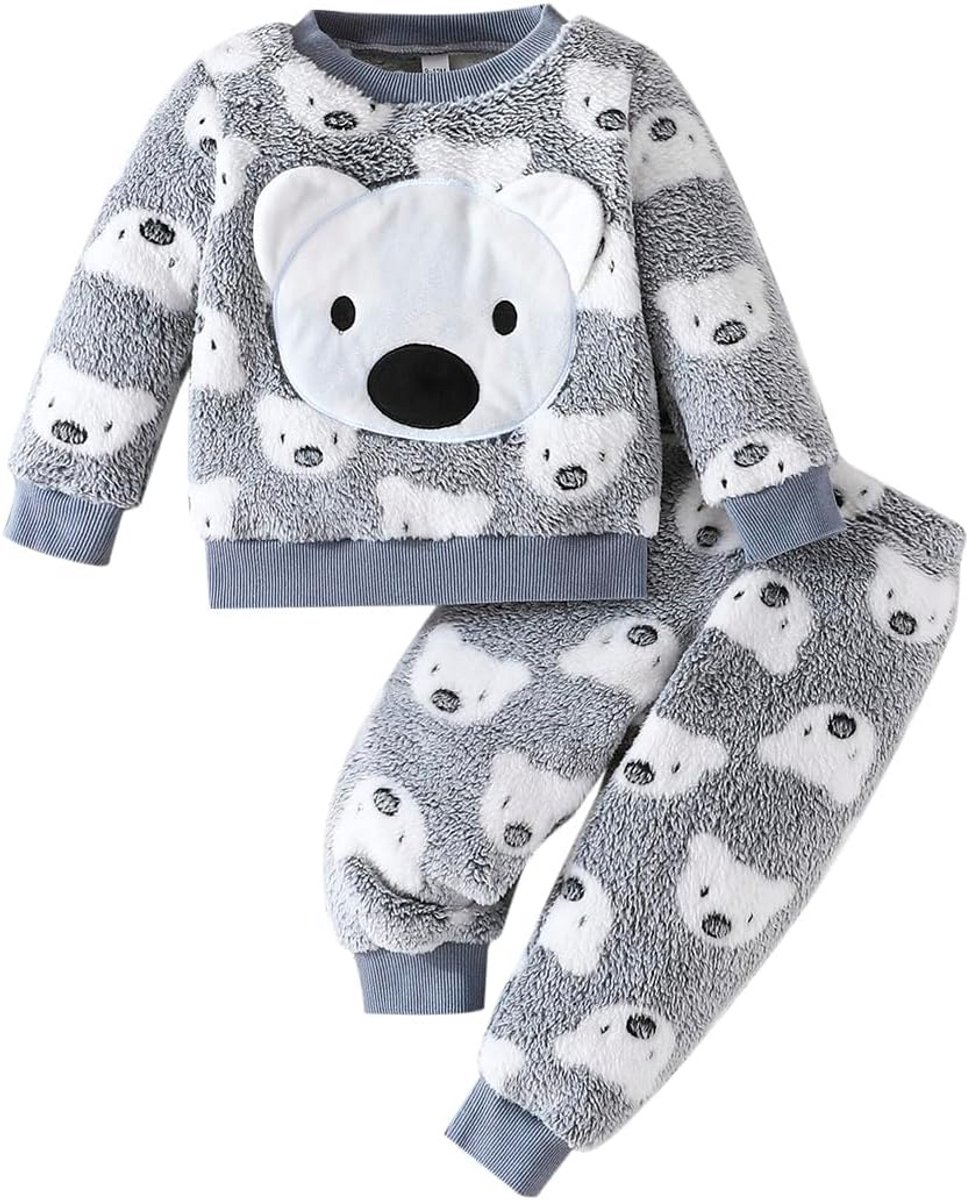 Warme Babykleding set Lange Mouwen Sweatshirt en Broek voor Jongens Pasgeborenen