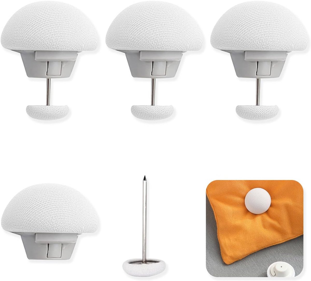 Dekbedovertrek Clips - Antislip Bevestigingsclips voor Quilt en Dekbed - 4 Stuks Wit