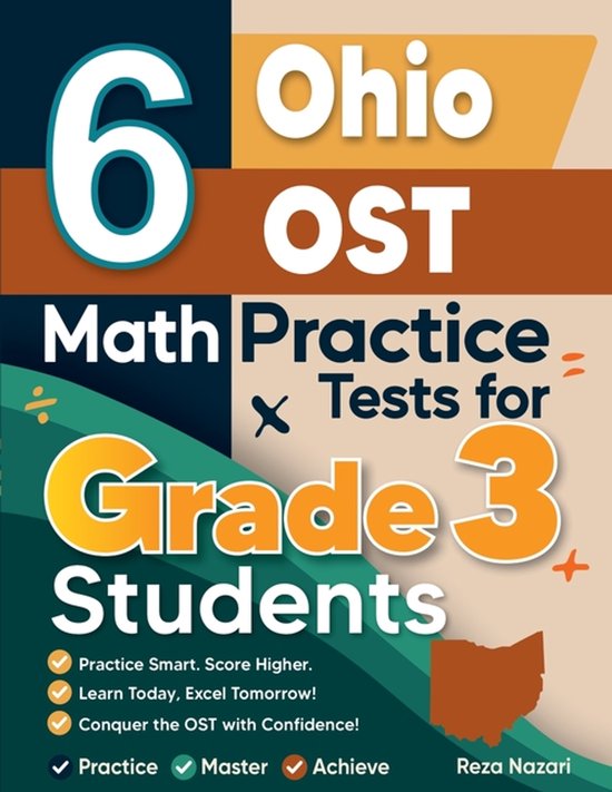 6 Ohio OST Math Practice Tests for Grade 3 Students - cover