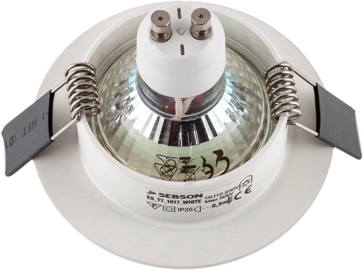 Set van 12 Aluminium Inbouwspots met GU10 Fitting voor Plafondmontage