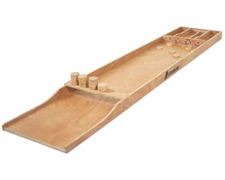 Cougar Dutch Shuffle Board Classic Sjoelbak Wedstrijd – 200 x 40 cm – Met 30 sjoelschijven – Holgedraaid - Wedstrijdformaat – Voor recreatief gebruik – Hout