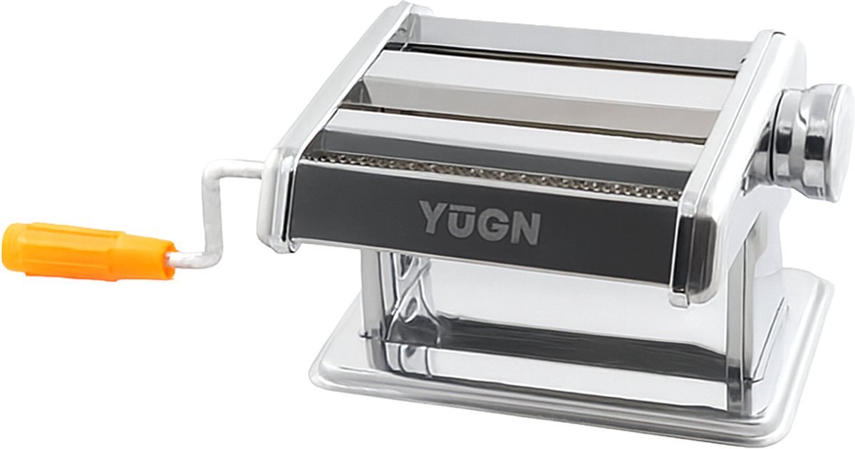 YUGN Pastamachine RVS – Pastamaker met Klem en 6 Dikte Instellingen – Inclusief E-book