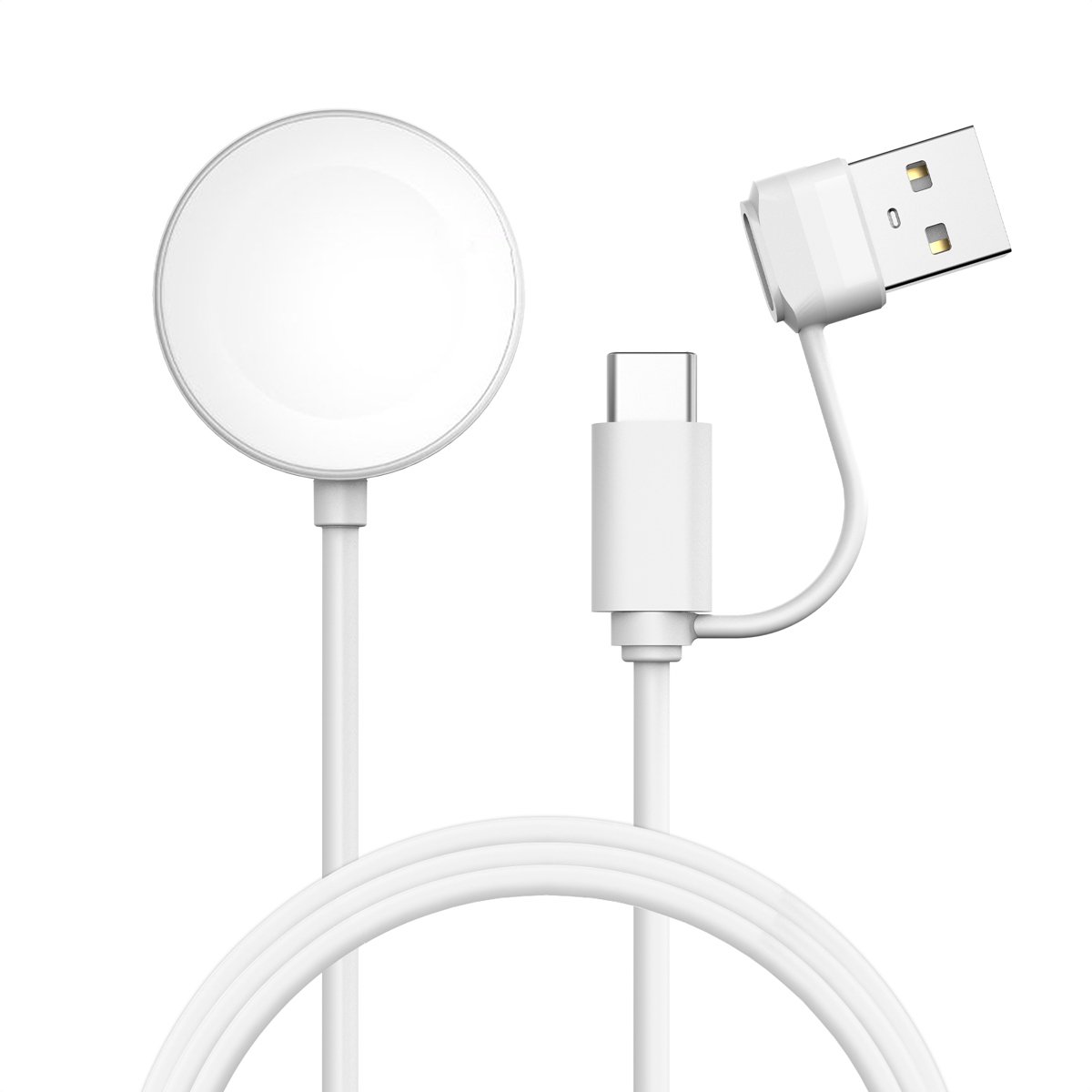 imoshion Draadloze Oplader - Geschikt voor de Apple Watch - 2-in-1 USB-A & USB-C - 2 meter