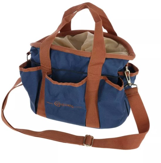 Covalliero Poetskoffer Paard - 28 x 20 x 22 cm - Paardenverzorging - Paardentas met 6 Buitenvakken, Afneembare Schouderriem en Ritssluiting - Blauw Covalliero Poetskoffer Paard - 28 x 20 x 22 cm - Paardenverzorging - Paardentas met 6 Buitenvakken, Afneembare Schouderriem en Ritssluiting - Blauw