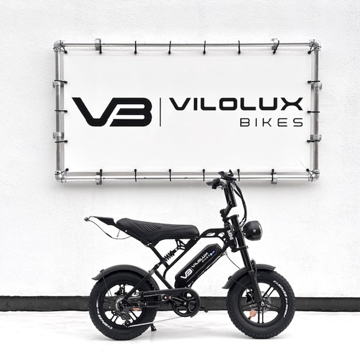 Vilolux Fatbike electrisch - Fatbike V20 Mini - ZWART- Legaal - Rijklaar geleverd - 16 Inch - 2 Jaar garantie - Telefoontasje - Hydraulische remmen - 7 versnellingen - Alarm