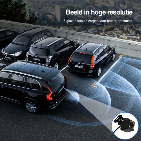 ESSGOO Achteruitrijcamera - Universeel RCA - 12 LED Nachtzicht - IP68 Waterdicht - Achteruitrij Camera Auto — afbeelding 5