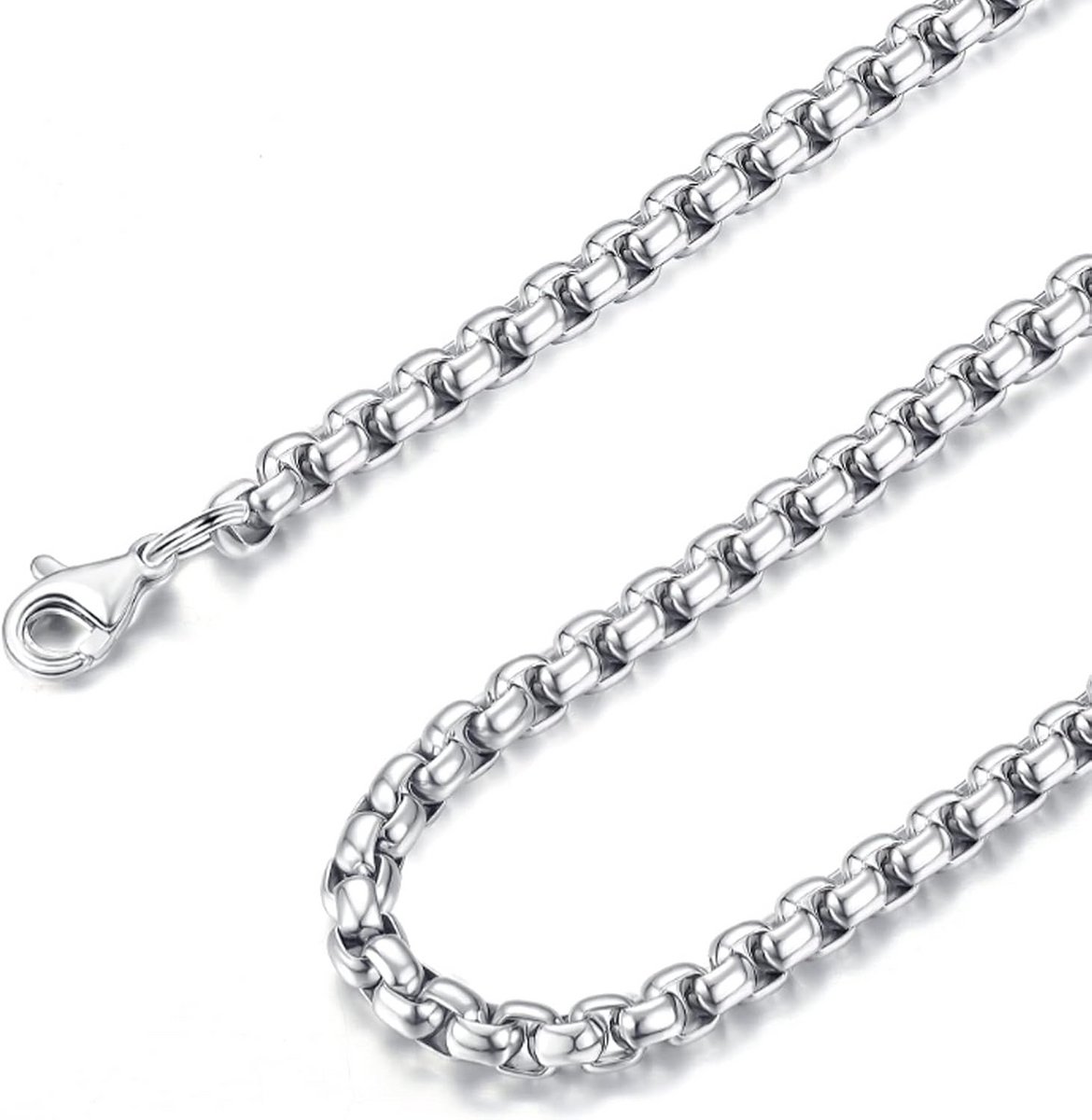 Venetiaanse Ketting Vrouwen Mannen Roestvrij Staal Zilver 2 mm 45-50 - 60 cm