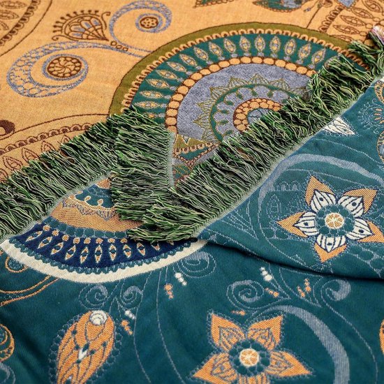 Boho King Size Deken 100% Katoen - Zacht Rustiek Dekbed 228,6 X 248,9 Cm Grijs