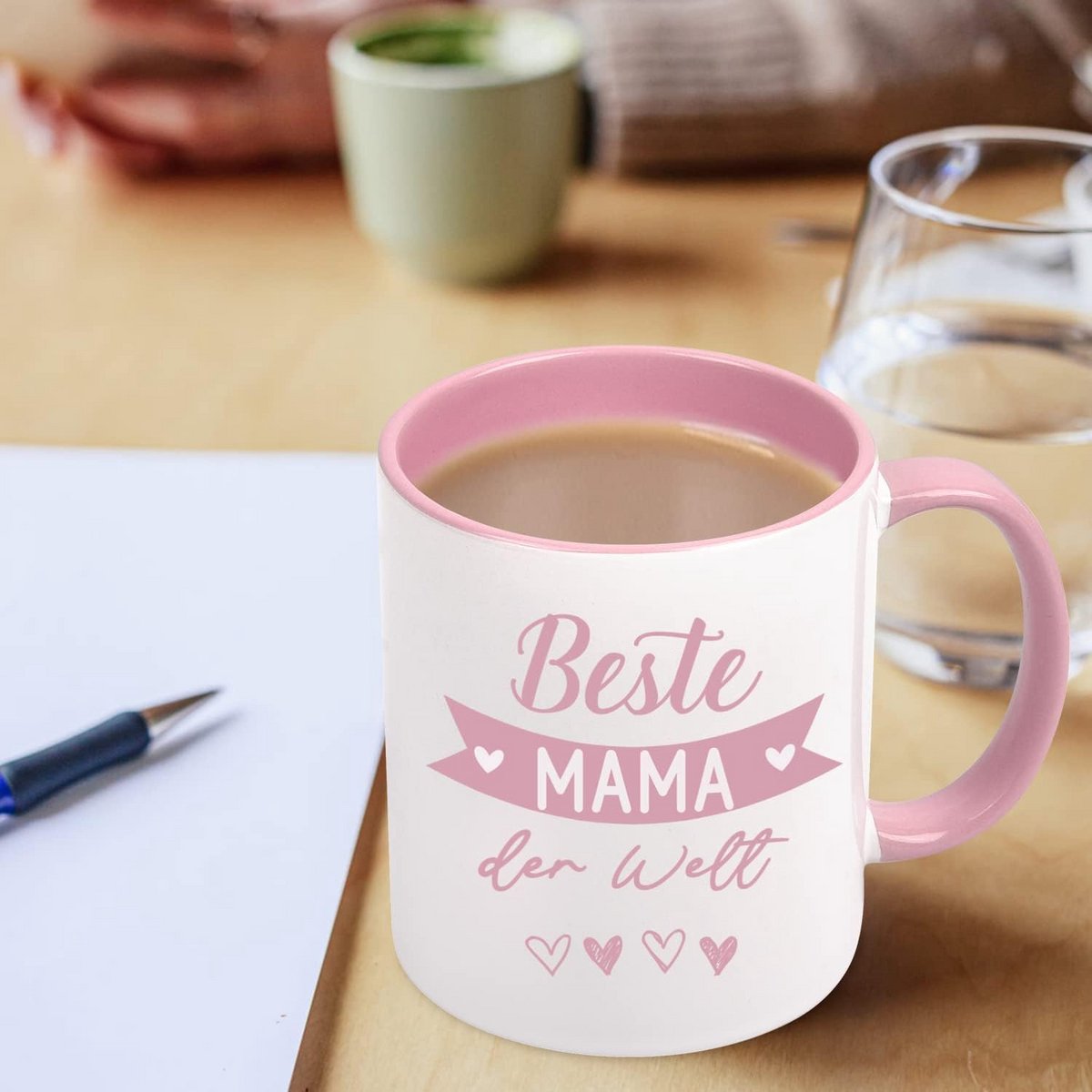 Roze mok 320 ml Beste Mama ter wereld - cadeau voor Moederdag, verjaardag en kerst — cadeau in Koken & Dineren - foto 7