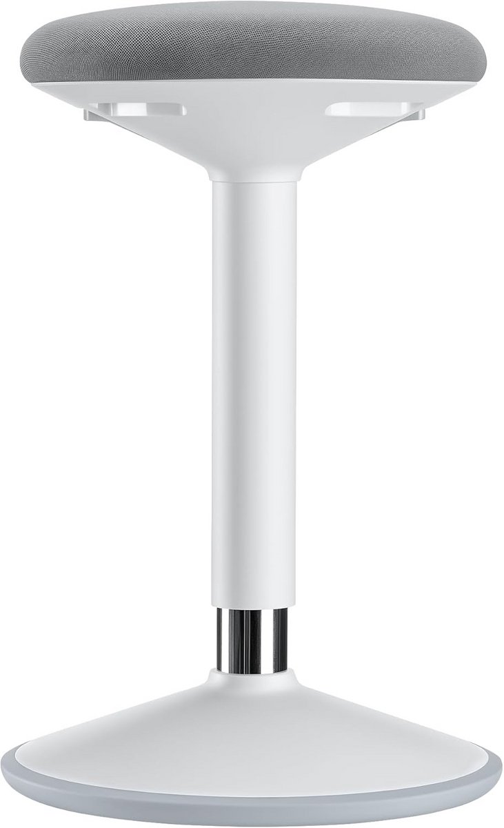 Verstelbare werkstoel grijs, draaibare zitting, hoogte tot 81 cm, laadvermogen 135 kg