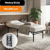 Lit pliable AirSleeperz Smart Base - Coloris noir - Dimensions 90x200 cm - 1 personne - Heavy : capacité de charge 130 kg