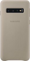 Samsung S10 Leather Cover Grey