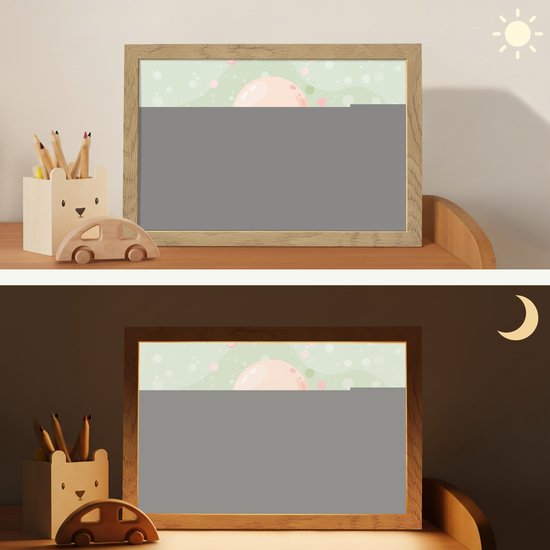 Nachtlampje 30x20 cm - Kinder lampje - Octopus - Zeedieren - Groen - Onderwater - Tafellamp kinderkamer - Slaapkamer lamp - Bedlamp kinderen - Kinderlampje stopcontact - Wandlamp babykamer - Nachtlampjes van OnlyWow — afbeelding 4