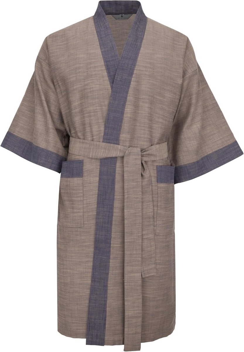 Heren kimono ochtendjas van 100% katoen - Premium kwaliteit badjas