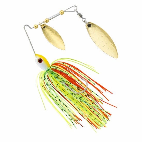 PikeAttack spinnerbait – rood/geel/groen – 10cm – 15g
