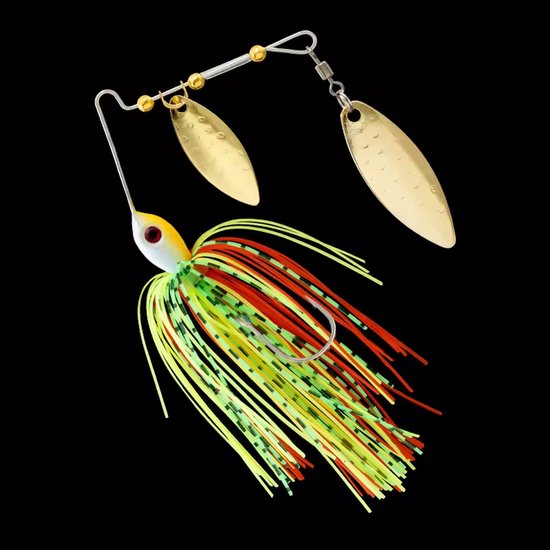 PikeAttack - Spinnerbait - Roofvissen - Rood/Geel/Groen - 10cm - 15g van PikeAttack — afbeelding 2