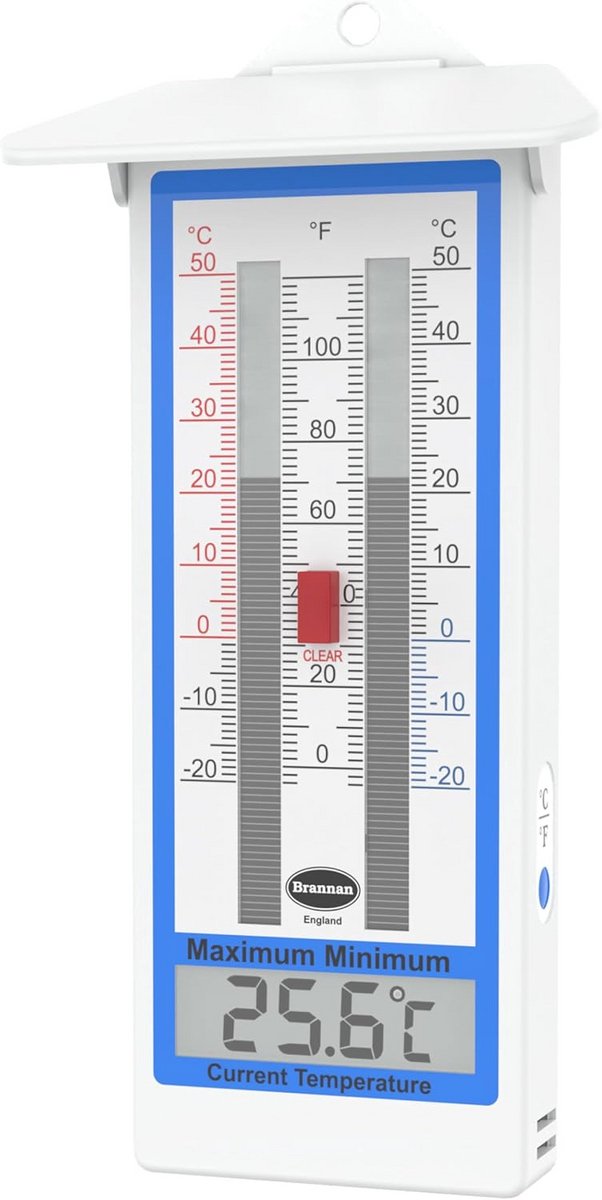 Digitale Max Min Thermometer voor Kas en Tuin - Temperatuurbewaking voor Binnen en Buiten