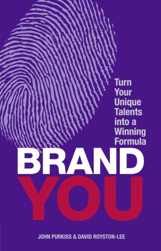 Boekomslag met de titel 'Brand YOU' en een grote paarse vingerafdruk.