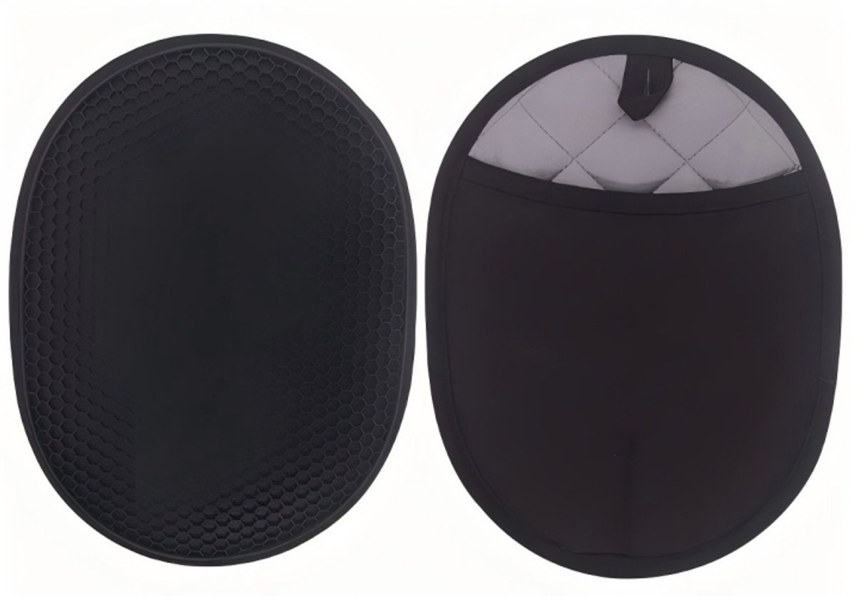 TuseRxln Pannenlappen - Hittebestendig - Dikke Laag Voor Uitstekende Warmte Isolatie En Comfortabele Grip - 2 Stuks - Keuken Gereedschap Zwart