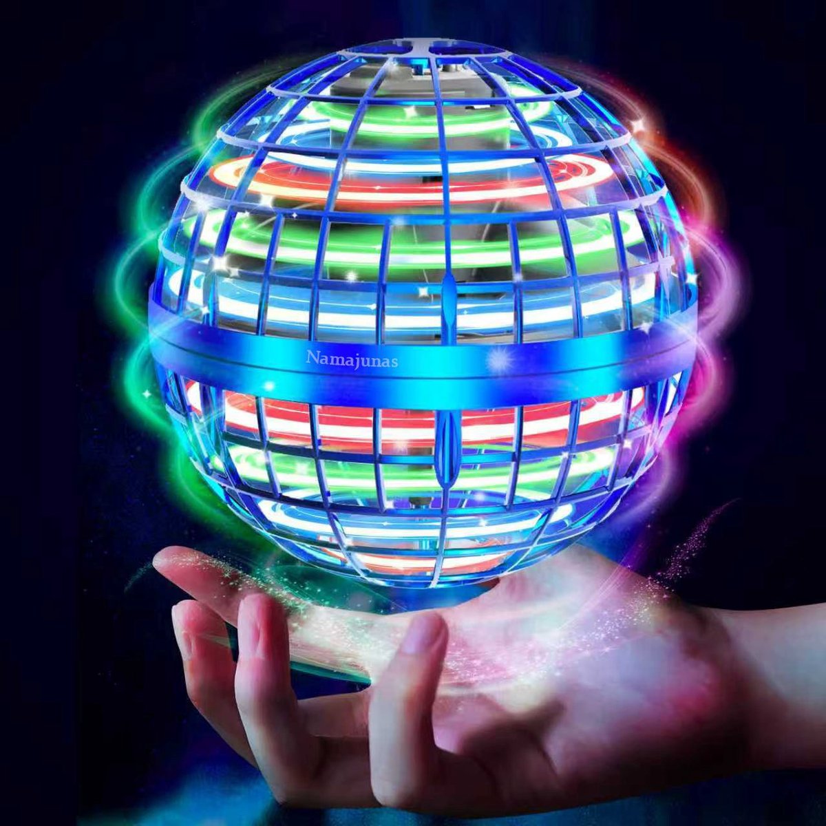 Namajunas - Flying Ball - Mini Drone Voor Binnen - Fly Spinning Ball - Flying Spinner - Fidget Toy Boomerang Spinner - Met Led - Speelgoed Voor Kinderen - Kerstcadeaus - Voor Volwassenen & Kinderen