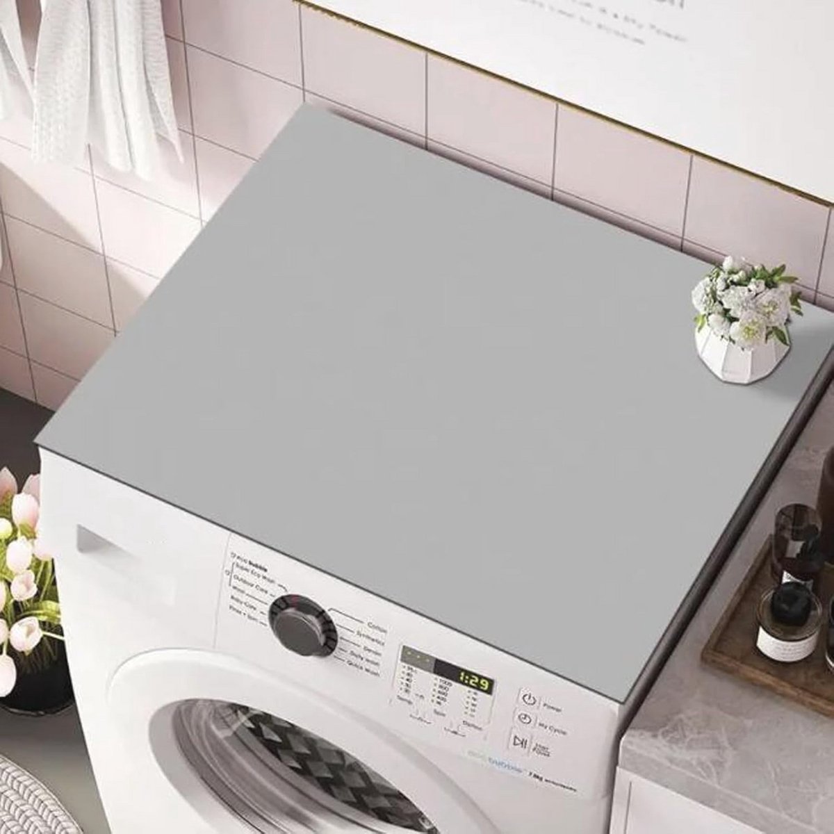 Antislip afdekking voor wasmachine 60 x 60 cm - Stofdicht en bovenste bescherming