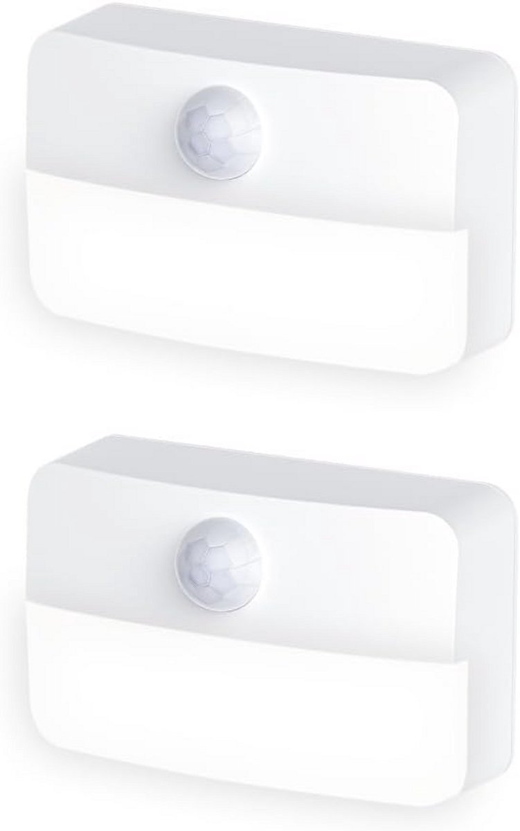 Motion Sensor Nachtlampje - 2 Stuks Dimbare LED Lamp voor Slaapkamer en Trap