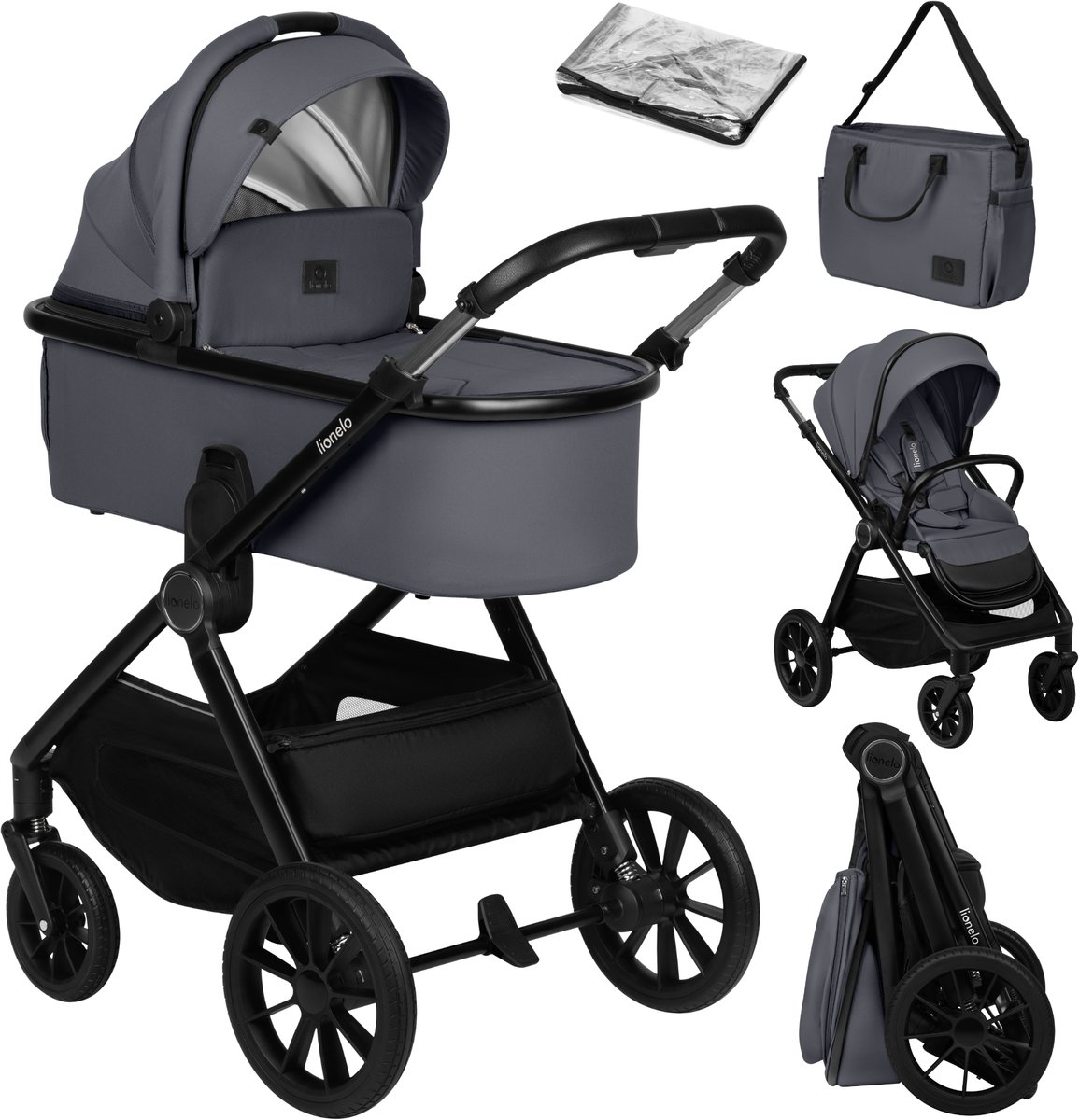 Lionelo Layla Kinderwagen 2in1 - Grote Wielen - Lionelo - €398,00