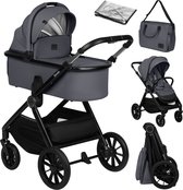 Lionelo Layla Kinderwagen 2in1 - XXL SET - Veelzijdig en jaarrond - Grote wielen - Bediening met een hand - Voor alle soorten terrein - Accessoireset