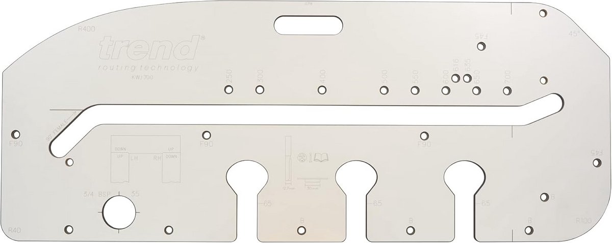 Multifunctionele werkbladmal voor nauwkeurig monteren van keukenbladen (250 mm - 700 mm)