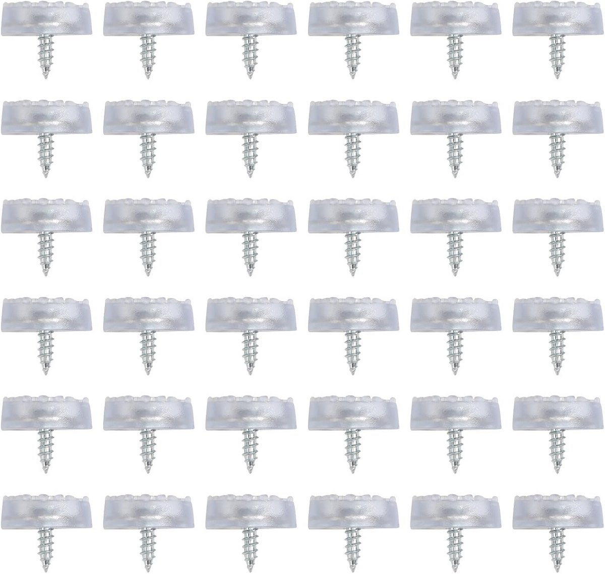 36 Stuks Rubber Voetjes met Schroeven - Doorzichtige Rubber Stoppen voor Meubels, Sofas, Stoelen en Machines (17.5 x 6 mm)