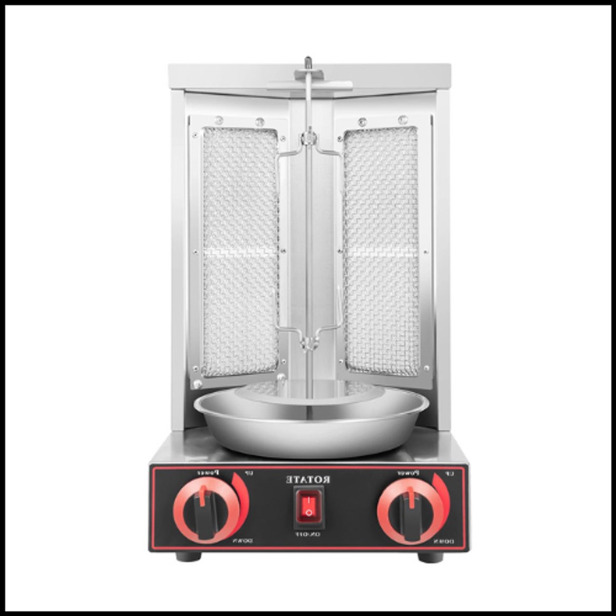 Professionele Gas Döner Kebab Machine – 3000W – 2 Branders – Verticale Grill – Voor Shawarma, Kip & Gyro – Thuis & Commercieel Gebruik