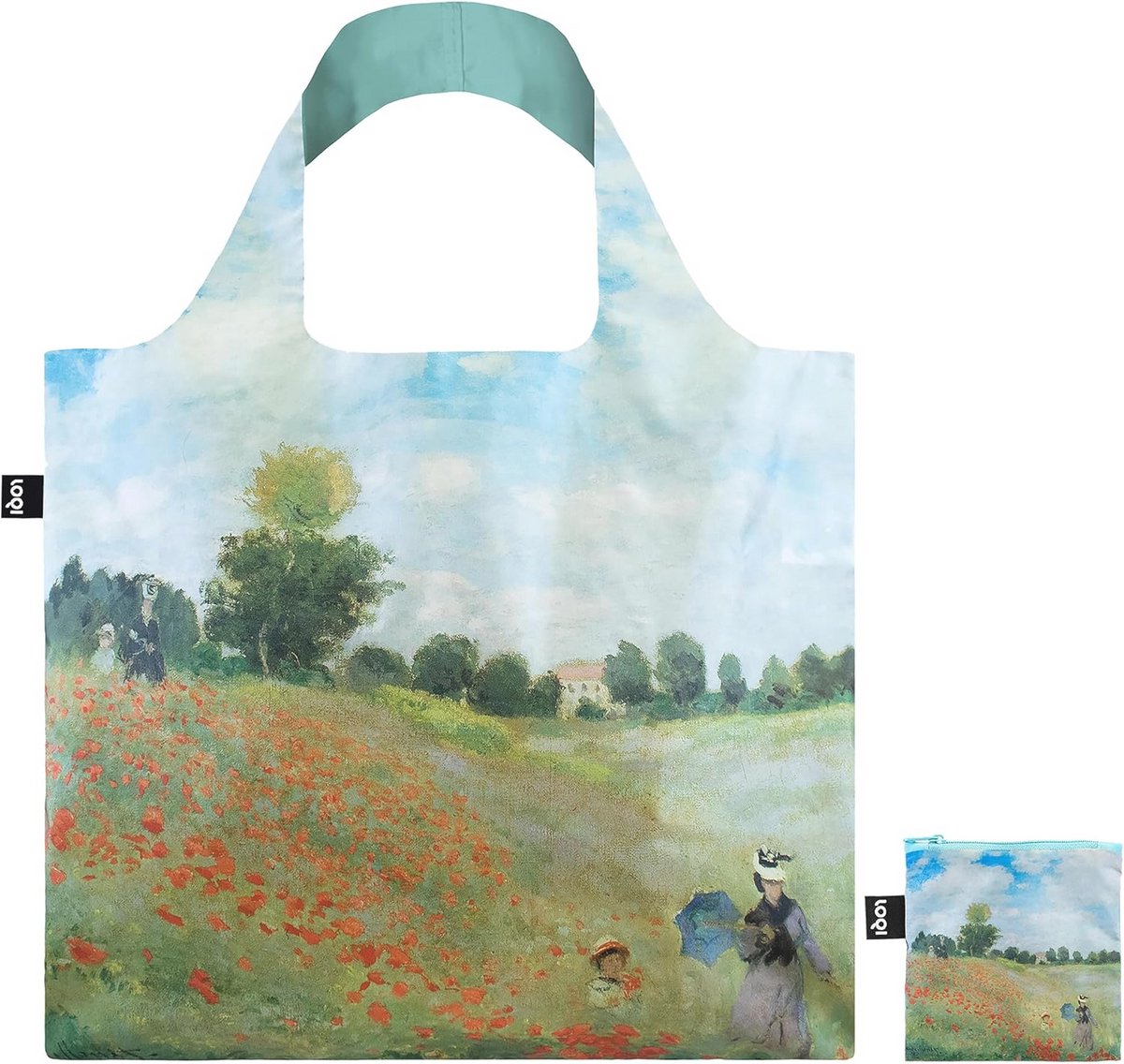 Hedendaagse Meerkleurige Tas met Klaprozenprint