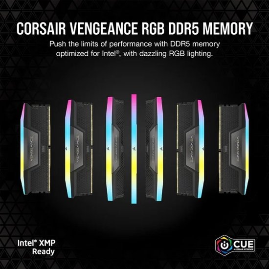 Corsair Vengeance RGB - RAM-geheugen - 32 GB - DDR5 - 6000MHz - 2x
