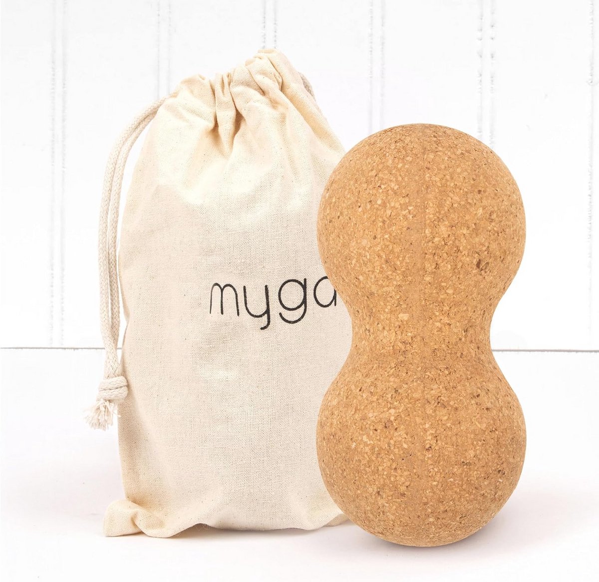Cork Pinda Lacrosse Bal voor Myofasciale Release en Spiermassage - 14 x 6 cm