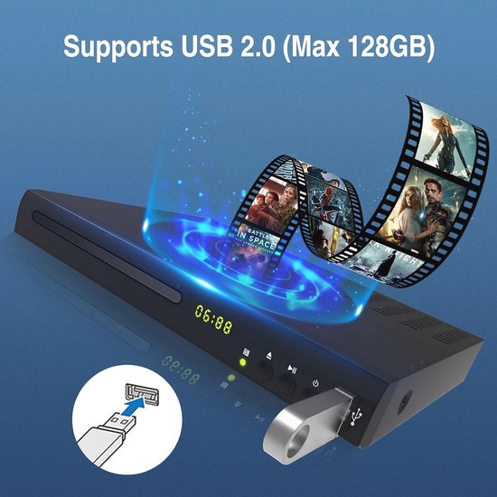 Blu-ray DVD Speler met HDMI en Multi-regio Ondersteuning - Ideaal voor Thuisbioscoop — afbeelding 5