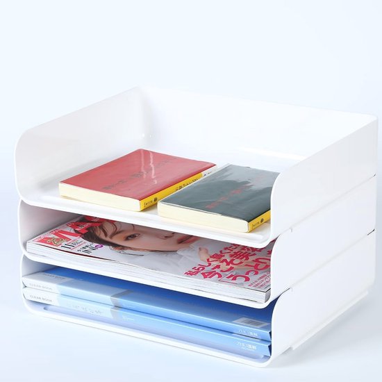 A4 Documenten Organizer Bureau Accessoire met Drie Lagen voor Efficiëntie en