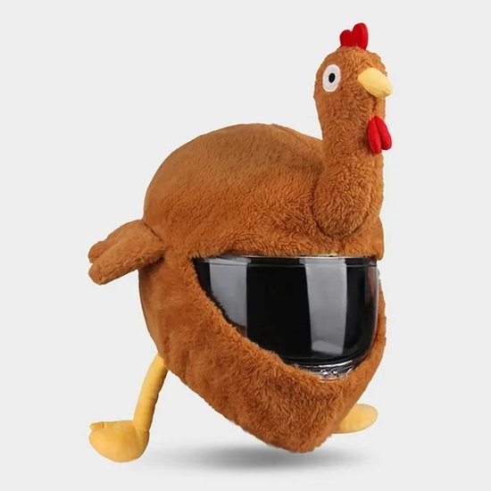 Helmhoes – Kalkoen – Pluche Motorhelm Decoratie – Helm Mascotte – Universeel Motorhelm Accessoire