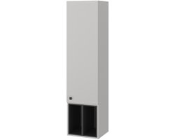 Vicco Gerta Badkamerkast – 37.5 x 150 cm met deur en open vakken Grijs